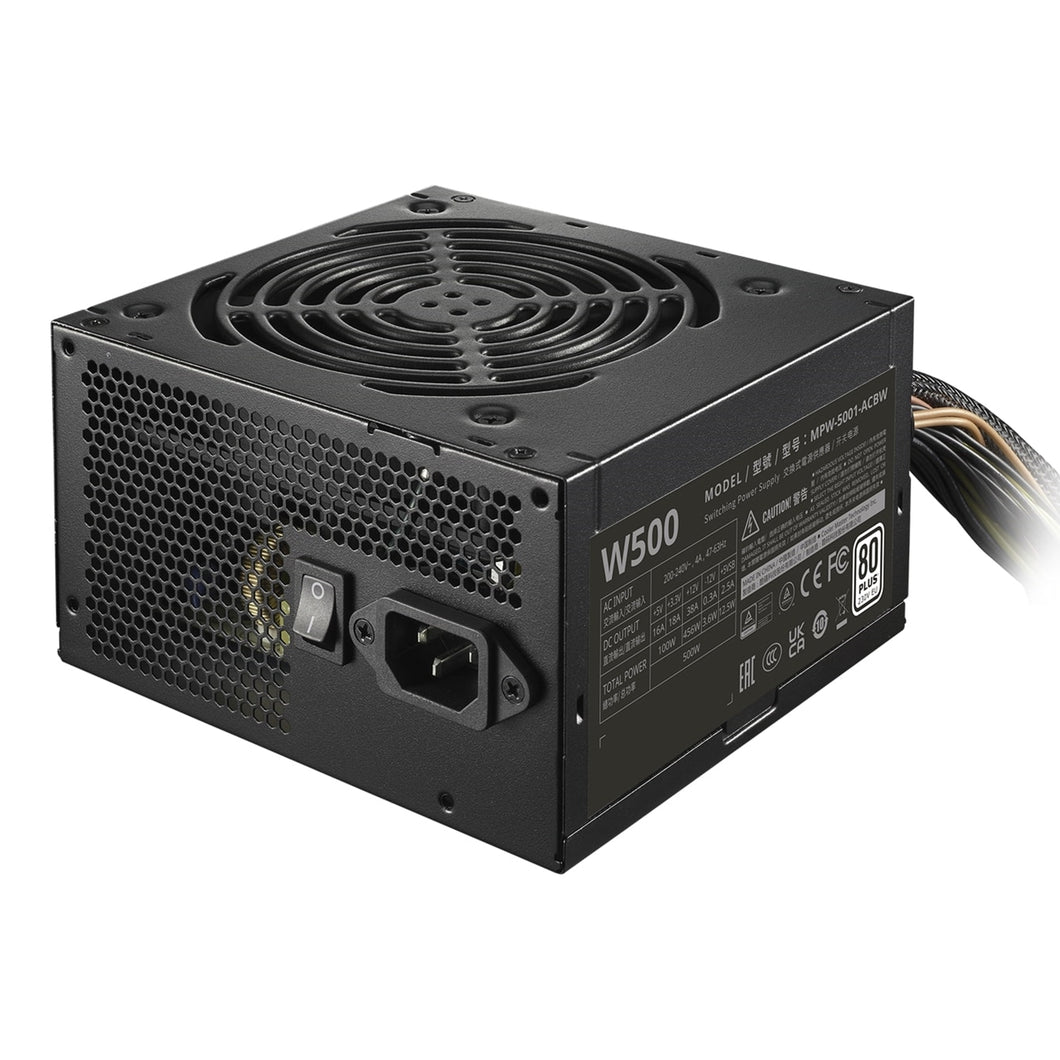 Cooler Master Elite Nex White, 500W, 80 Plus Standard Certified Efficiency, High Peak Power Tolerance, 3 Year Warranty,