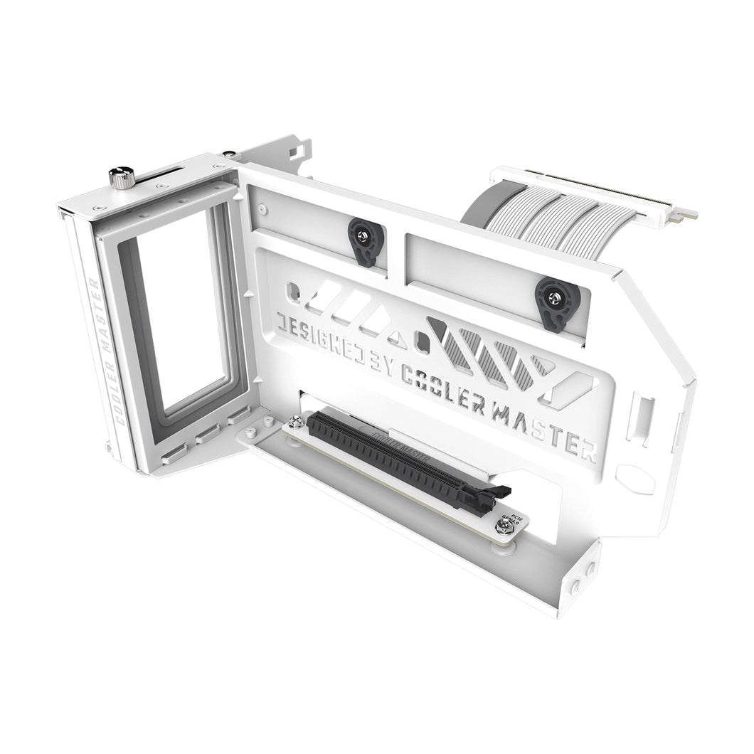 Cooler Master Vertical Graphics Card Holder Kit V3 White Version, 165mm PCIe 4.0 x16 Riser Cable Included, Compatible with ATX & Micro ATX Cases, Toolless Adjustable Design, Premium Materials with 42% Increased Durability