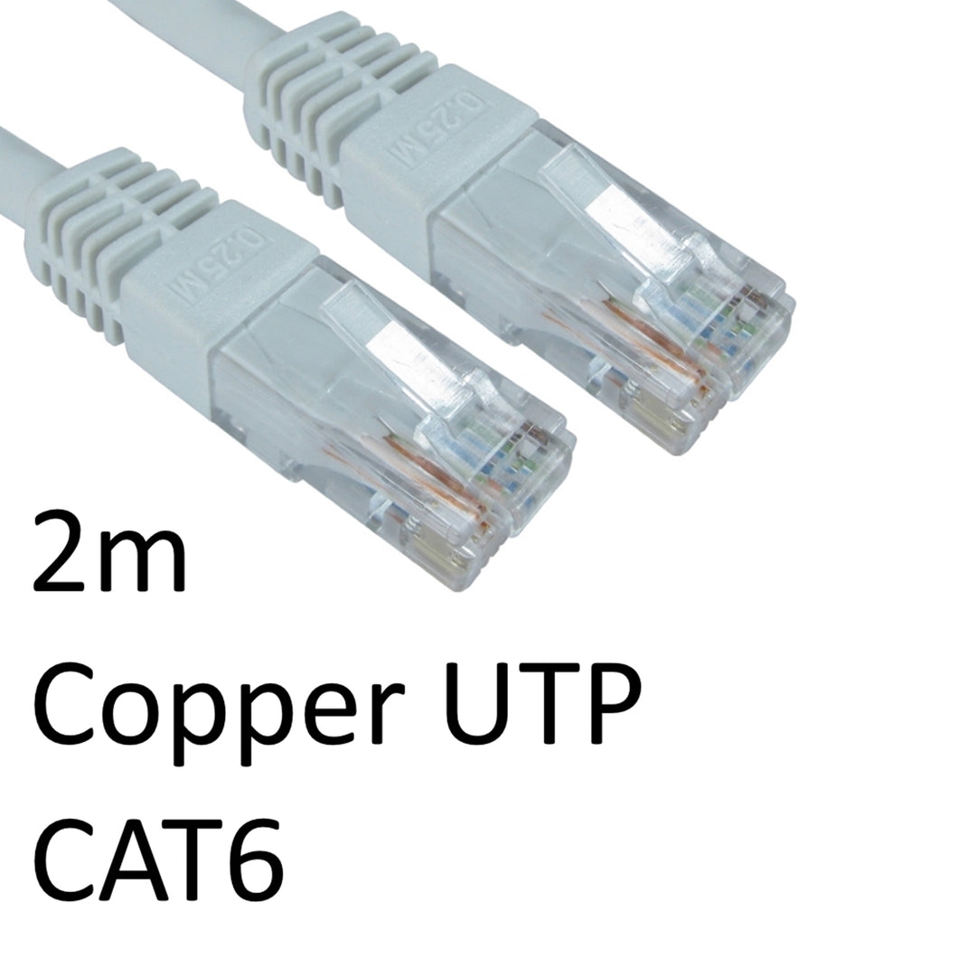 RJ45 (M) to RJ45 (M) CAT6 2m White OEM Moulded Boot Copper UTP Network Cable