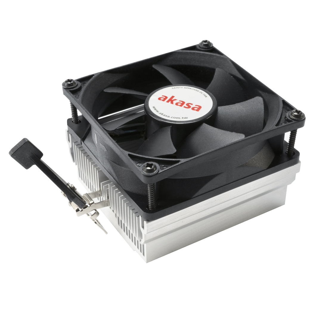 Akasa AK-CC1107EP01 AMD Socket 80mm 3000RPM Black Fan CPU Cooler, upto 95W TDP, Hi-grade thermal interface pre-applied