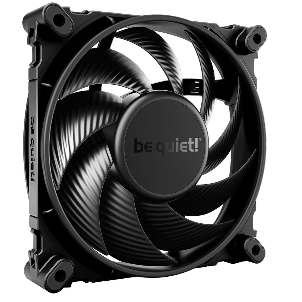 be quiet! Silent Wings 4 PWM High Speed Black Fan, 120mm, 2500RPM, 4-Pin PWM Fan Connector, Black Frame, Black Blades, Optimized Fan Blades for High E