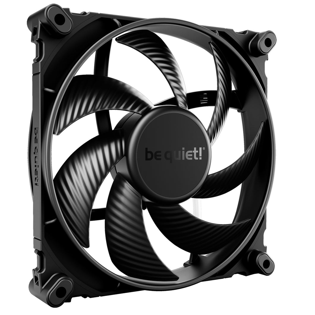 be quiet! Silent Wings 4 Black Fan, 140mm, 1100RPM, 3-Pin Fan Connector, Black Frame, Black Blades, Optimized Fan Blades for High End Performance, 2 Mounting Options