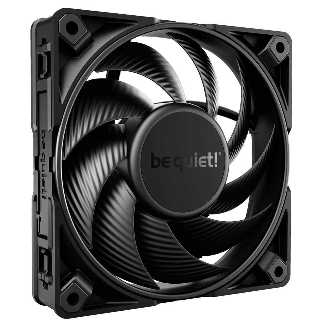 be quiet! Silent Wings Pro 4 PWM Black Fan, 120mm, 3000RPM, 4-Pin PWM Fan Connector, Black Frame, Black Blades, Optimized Fan Blades for the Highest P