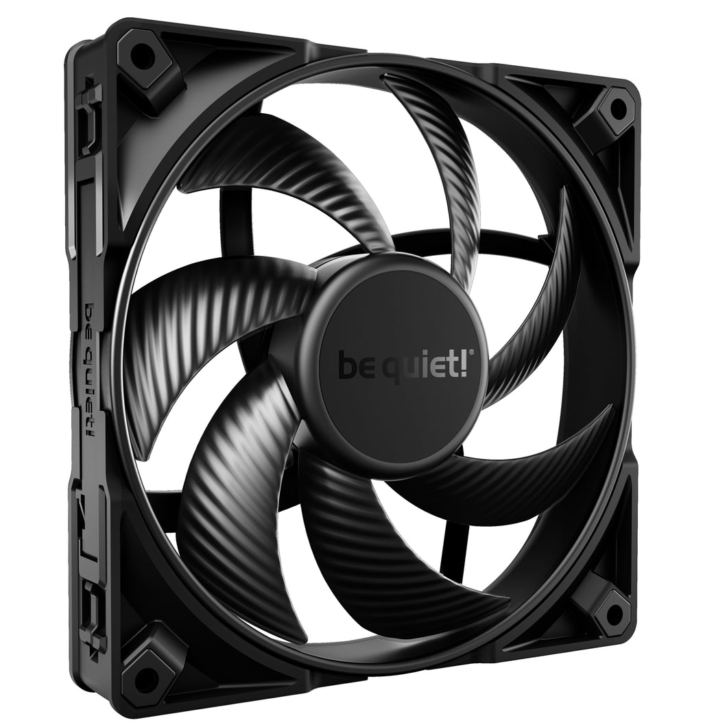 be quiet! Silent Wings Pro 4 PWM Black Fan, 140mm, 2400RPM, 4-Pin PWM Fan Connector, Black Frame, Black Blades, Optimized Fan Blades for the Highest P