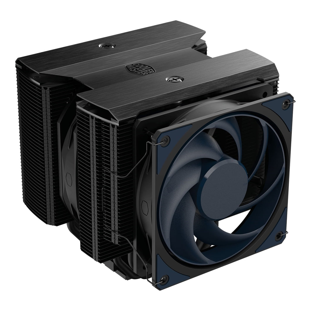 CoolerMaster, Master Air MA824 Stealth CPU Air Cooler, 8 Heat Pipes, Dual Mobius 120/130 mm Fans, Nickel-Plated Copper Base, AMD Ryzen AM5/AM4, Intel LGA 1700/1200