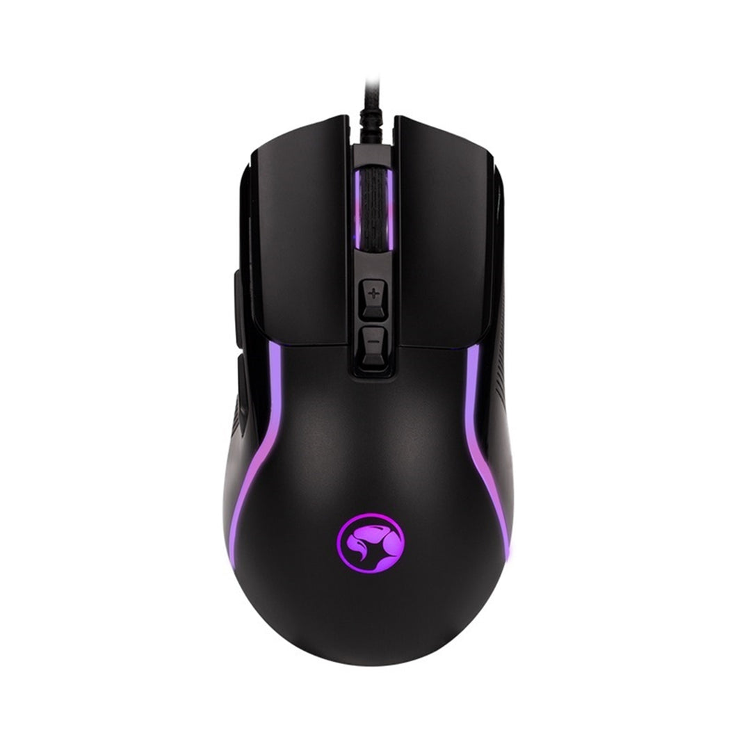 Marvo Scorpion M292-BK Gaming Mouse, USB, 7 LED Colours, Adjustable up to 8000 DPI, Ergonomic Design, Gaming Grade Optical Sensor with 7 Programmable Buttons, Matte Black