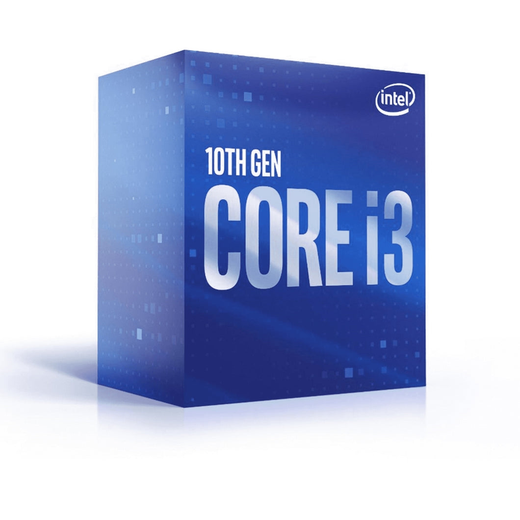 Intel Core i3 10100F 4 Core Processor Processor 8 Threads, 3.6GHz up to 4.3Ghz Turbo Comet Lake Socket LGA 1200 6MB Cache, 65W, Cooler, No Graphics